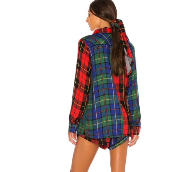 PLUSH Ultra Soft Woven Patchwork PJ Scrunchie Set - Picture 2 of 8